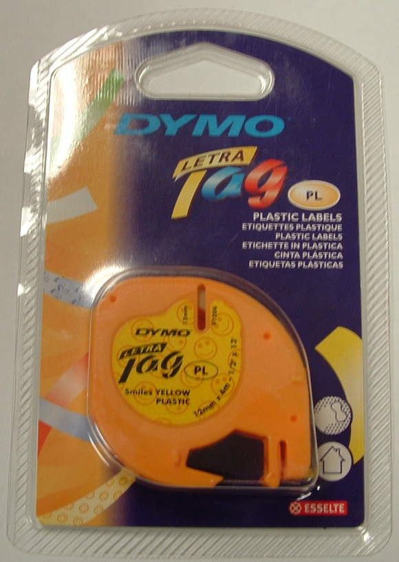 DYMO SMILES YELLOW PLASTIC 12MM x 4MM 91206